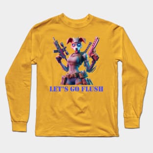 Fortnite inspired female dog warrior Long Sleeve T-Shirt